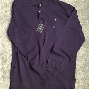 Polo Ralph Lauren Pima Interlock LS Shirt XL Purpl